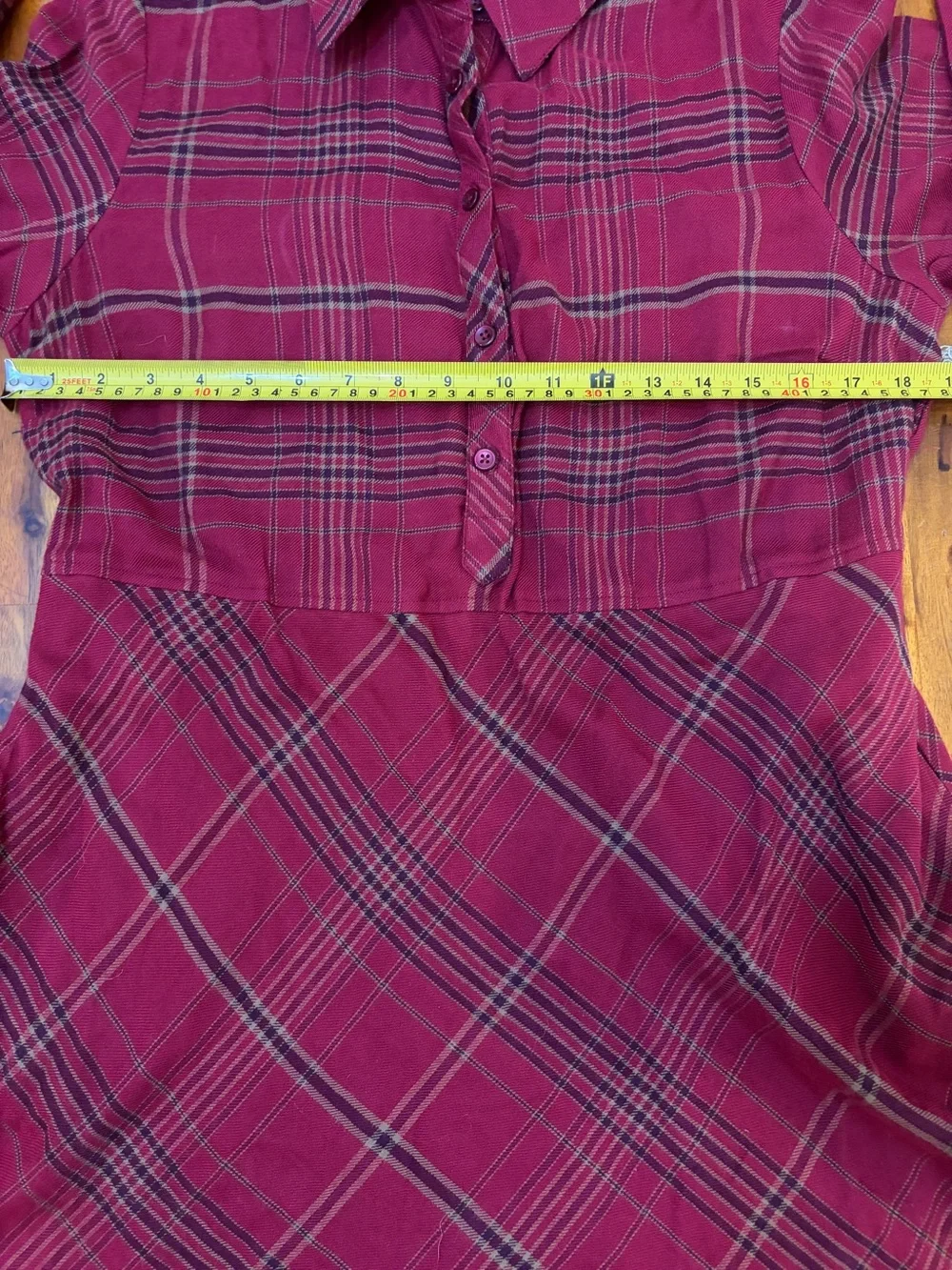 Mountain Khakis Women's Scout Shirt Dress  Plaid Long Sleeve Size L